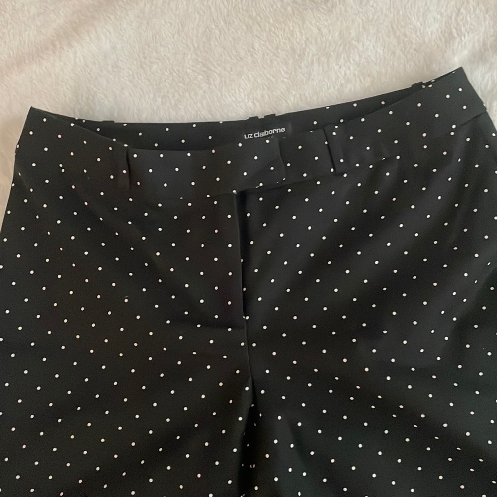 Liz Claiborne Polka Dot Career Pants Size 6P - Picture 2 of 5